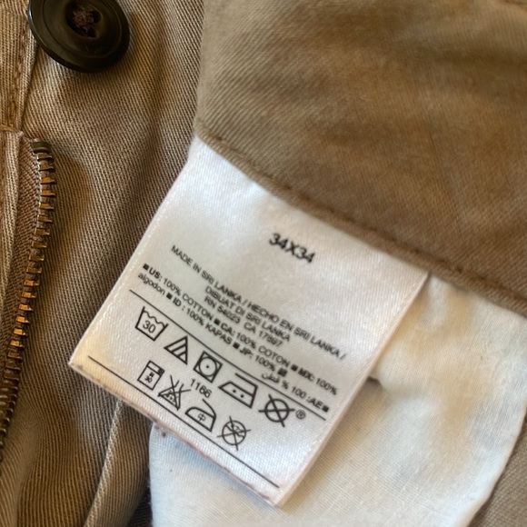 Old Navy men’s cargo pants size 34x34, good condition cotton blend - Picture 9 of 10